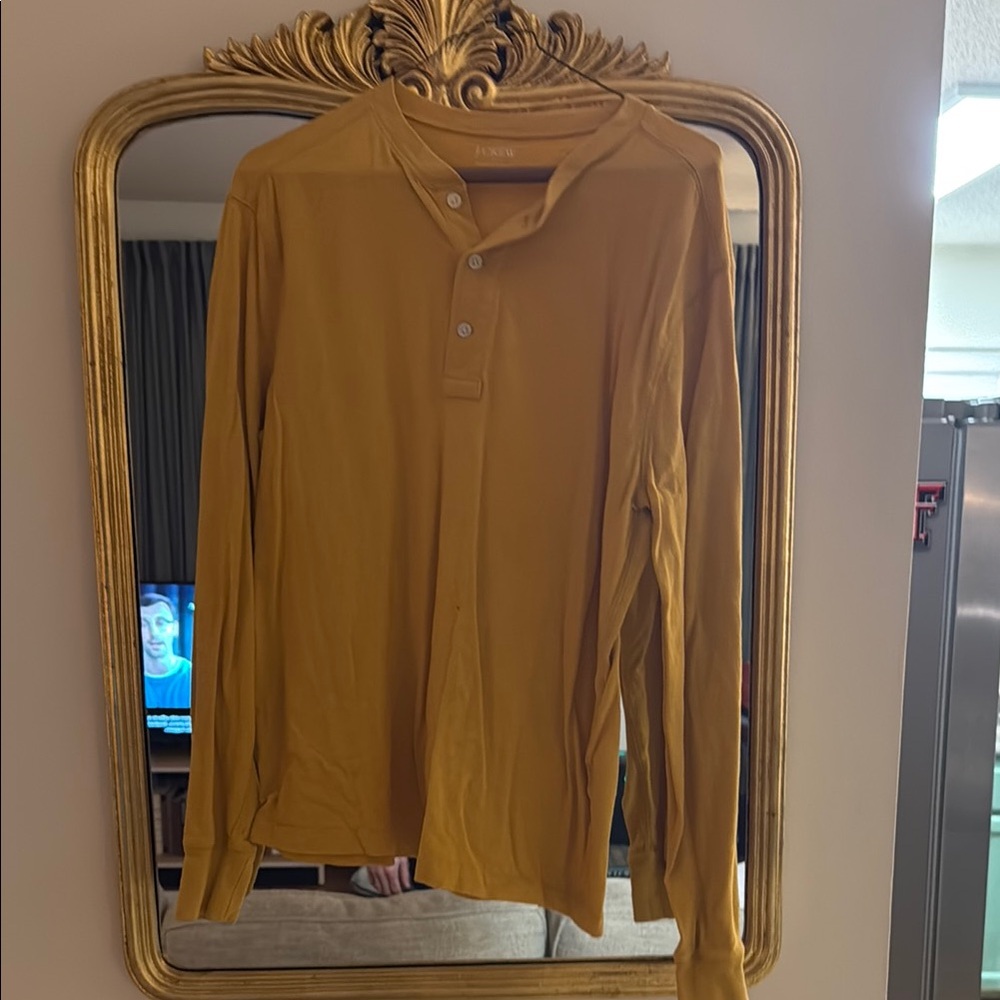 JCrew Mustard Yellow Long Henley